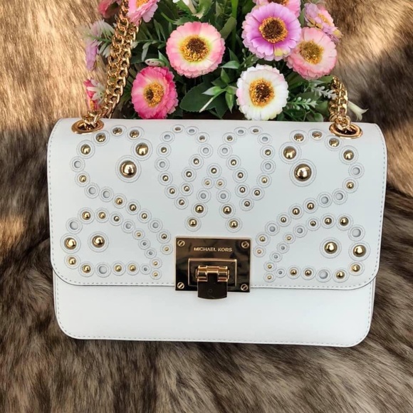 Michael Kors Tina MD Studded Flap Bag - Picture 4 of 8